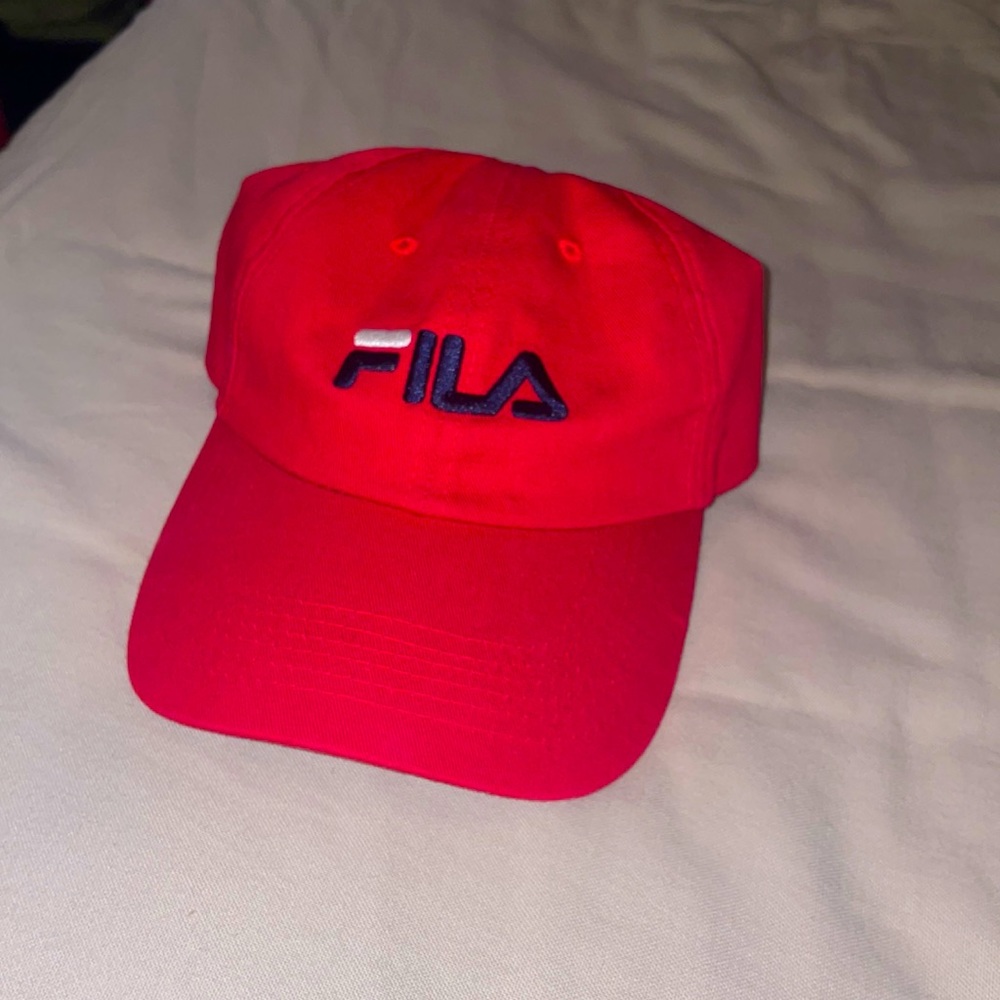 Red FILA hat